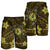 Hawaii Mix Polynesian Turtle Plumeria Men's Shorts - AH - Nick Style - Yellow - Polynesian Pride