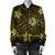 Hawaii Mix Polynesian Turtle Plumeria Bomber Jacket - AH - Nick Style - Yellow - Polynesian Pride