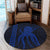 Hawaii Octopus KaKau Polynesian Round Carpet - Blue - AH - Polynesian Pride