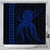 Hawaii Octopus KaKau Polynesian Shower Curtain - Blue - AH 177 x 172 (cm) Black - Polynesian Pride