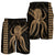 Hawaii Octopus KaKau Polynesian Men's Shorts - Gold - AH - Polynesian Pride