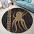 Hawaii Octopus KaKau Polynesian Round Carpet - Gold - AH - Polynesian Pride