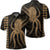 Hawaii Octopus KaKau Polynesian Polo Shirt Gold Unisex Black - Polynesian Pride