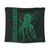 Hawaii Octopus KaKau Polynesian Tapestry - Green - AH Wall Tapestry Black - Polynesian Pride