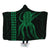 Hawaii Octopus KaKau Polynesian Hooded Blanket - Green - AH Hooded Blanket White - Polynesian Pride