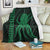 Hawaii Octopus KaKau Polynesian Premium Blankets - Green - AH White - Polynesian Pride