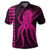 Hawaii Octopus KaKau Polynesian Polo Shirt Pink - Polynesian Pride