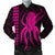 Hawaii Octopus KaKau Polynesian Bomber Jacket - Pink - AH Black Unisex - Polynesian Pride