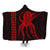 Hawaii Octopus KaKau Polynesian Hooded Blanket - Red - AH Hooded Blanket White - Polynesian Pride