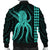 Hawaii Octopus KaKau Polynesian Bomber Jacket - Turquoise - AH - Polynesian Pride