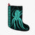 Hawaii Octopus KaKau Polynesian Christmas Stocking - Turquoise - AH Christmas Stocking 26 X 42 cm Black - Polynesian Pride