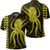 Hawaii Octopus KaKau Polynesian Polo Shirt Yellow Unisex Black - Polynesian Pride