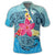 Hawaii Plumeria Deep Sea Circle Turtle Polo Shirt - Polynesian Pride