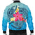 Hawaii Plumeria Deep Sea Circle Turtle Bomber Jacket - AH - Polynesian Pride