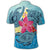 Hawaii Plumeria Deep Sea Circle Turtle Polo Shirt - Polynesian Pride