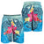 Hawaii Plumeria Deep Sea Circle Turtle Men's Shorts - AH - Polynesian Pride