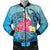 Hawaii Plumeria Deep Sea Circle Turtle Bomber Jacket - AH Black Unisex - Polynesian Pride