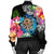 Hawaii Plumeria Hibiscus Wave Turtle Bomber Jacket - AH - Polynesian Pride