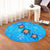 Hawaii Plumeria Turtle In The Ocean Round Carpet - AH - John Style - Polynesian Pride