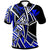 Hawaii Polo Shirt Tribal Flower Special Pattern Blue Color Unisex Blue - Polynesian Pride