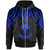 Hawaii Zip up Hoodie Polynesian Armor Style Blue Unisex Blue - Polynesian Pride