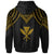 Hawaii Zip up Hoodie Polynesian Armor Style Gold - Polynesian Pride