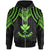 Hawaii Custom Zip up Hoodie Polynesian Armor Style Green Unisex Green - Polynesian Pride