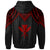 Hawaii Zip up Hoodie Polynesian Armor Style Red - Polynesian Pride