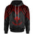 Hawaii Custom Hoodie Polynesian Armor Style Red Unisex Red - Polynesian Pride