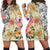 Hawaii Polynesian Flowers Swimming Turtles Hoodie Dress - AH Black - Polynesian Pride