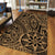 Hawaii Polynesian Hawaiian Style Tribal Tattoo Gold Area Rug - AH - Polynesian Pride