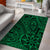 Hawaii Polynesian Hawaiian Style Tribal Tattoo Green Area Rug - AH - Polynesian Pride