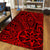 Hawaii Polynesian Hawaiian Style Tribal Tattoo Red Area Rug - AH - Polynesian Pride