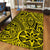 Hawaii Polynesian Hawaiian Style Tribal Tattoo Yellow Area Rug - AH - Polynesian Pride