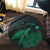 Hawaii Polynesian Hibiscus Turtle Map Round Carpet Green - AH - Polynesian Pride