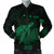 Hawaii Polynesian Hibiscus Turtle Map Bomber Jacket Green - AH Black Unisex - Polynesian Pride