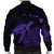 Hawaii Polynesian Hibiscus Turtle Map Bomber Jacket Purple - AH - Polynesian Pride