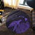 Hawaii Polynesian Hibiscus Turtle Map Round Carpet Purple - AH - Polynesian Pride