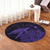 Hawaii Polynesian Hibiscus Turtle Map Round Carpet Purple - AH - Polynesian Pride