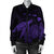 Hawaii Polynesian Hibiscus Turtle Map Bomber Jacket Purple - AH - Polynesian Pride