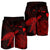 Hawaii Polynesian Hibiscus Turtle Map Men's Shorts Red - AH - Polynesian Pride