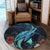 Hawaii Polynesian Honu Sea Hibiscus Round Carpet - AH - Polynesian Pride