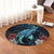 Hawaii Polynesian Honu Sea Hibiscus Round Carpet - AH - Polynesian Pride