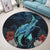 Hawaii Polynesian Honu Sea Hibiscus Round Carpet - AH - Polynesian Pride