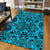 Hawaii Polynesian Kakau Turtle Blue Area Rug - AH - Polynesian Pride