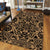 Hawaii Polynesian Kakau Turtle Gold Area Rug - AH - Polynesian Pride