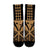 Hawaii Polynesian Kanaka Kakau Crew Socks - Alan Style Gold - AH - Polynesian Pride