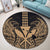 Hawaii Polynesian Kanaka Kakau Round Carpet - Alan Style Gold - AH - Polynesian Pride