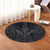 Hawaii Polynesian Kanaka Kakau Round Carpet - Alan Style Gray - AH - Polynesian Pride