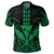 Hawaii Polynesian Kanaka Kakau Polo Shirt Alan Style Green - Polynesian Pride